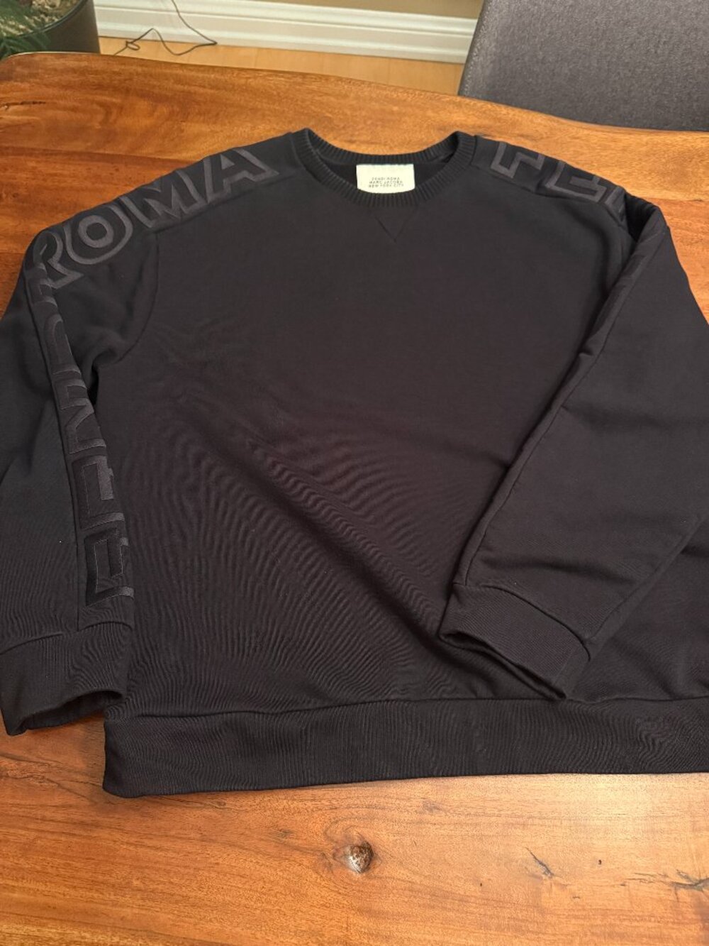 FENDI ROMA Marc Jacobs Collab Black Sweatshirt - XL Oversized